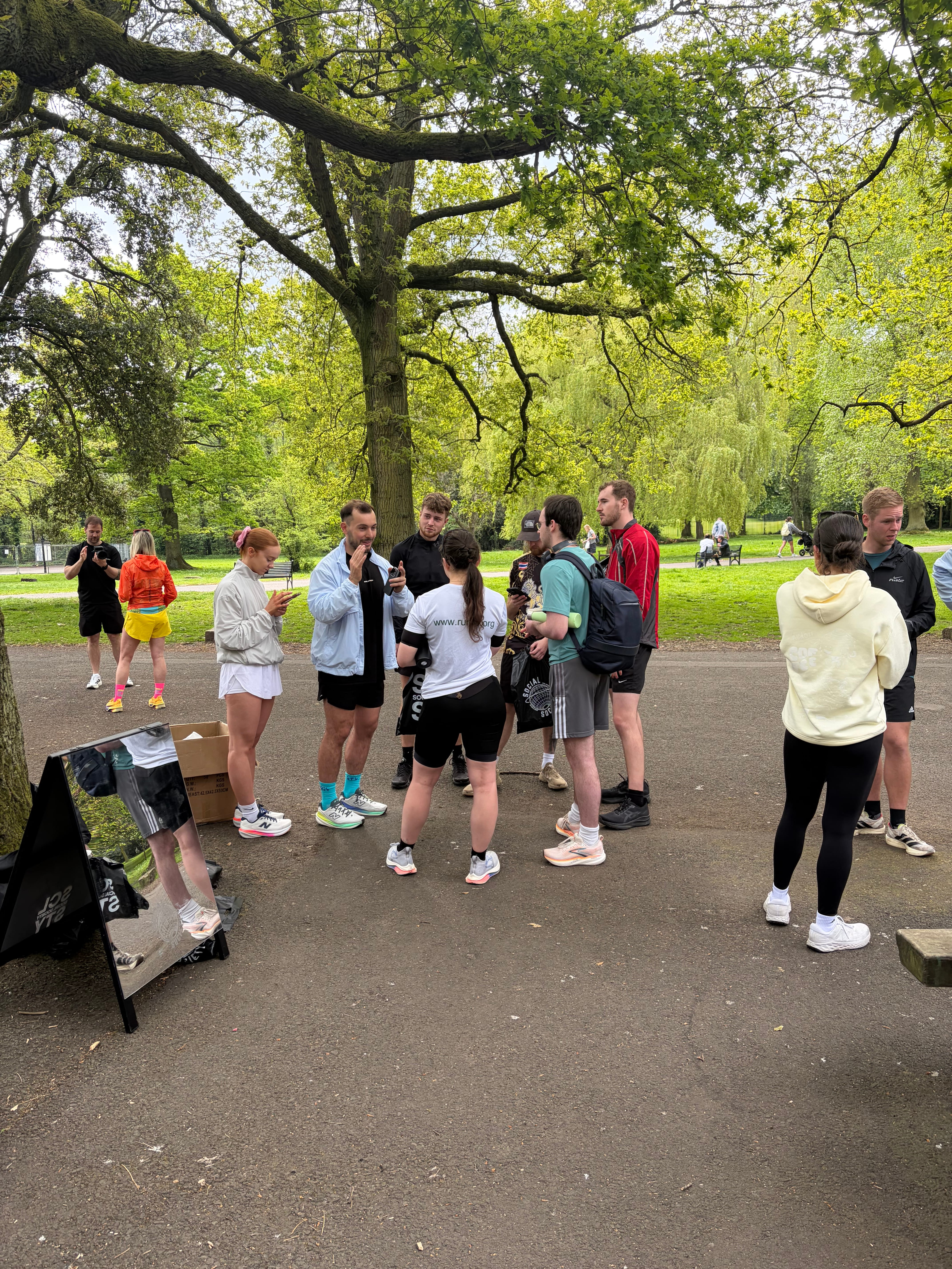 Startup Runners Belfast attendees together at Ormeau Park